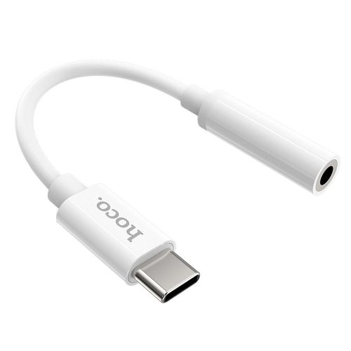 Adapter AUX USB C to Jack 3,5 mm Hoco LS30 white