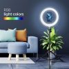LED Ring Stream RGB lámpa 12" FULL COLOR mobil tartóval + fekete állvánnyal