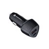 Car charger Forcell F-Energy Carbon USB C + USB A QC3.0 PD 3A 38W CC50-1A1C black