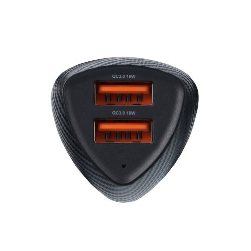 CELL F-ENERGY Carbon CC50-2A autós töltő 2 x USB A QC3.0 3A 36W fekete