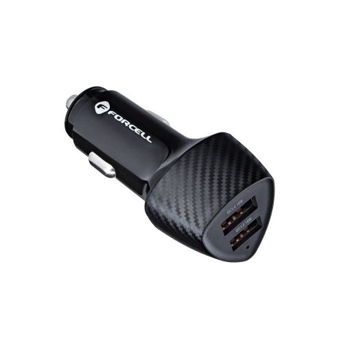 CELL F-ENERGY Carbon CC50-2A autós töltő 2 x USB A QC3.0 3A 36W fekete