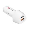 Car charger Forcell F-Energy Carbon USB C + USB A QC3.0 PD 3A 38W CC50-1A1C white