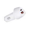 CELL F-ENERGY Carbon CC50-1A1C autós töltő Type C + USB A PD QC3.0 3A 38W fehér