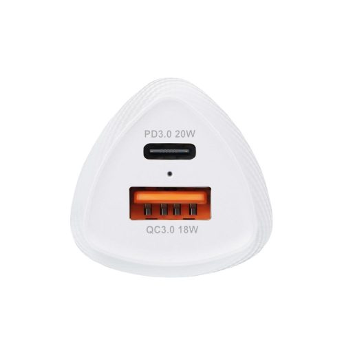 Car charger Forcell F-Energy Carbon USB C + USB A QC3.0 PD 3A 38W CC50-1A1C white
