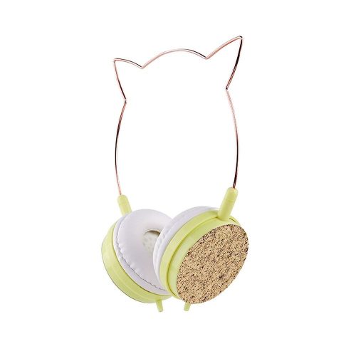 Vezetékes fejhallgató Jack 3,5 mm mikrofonnal CAT EAR YLFS-22 arany