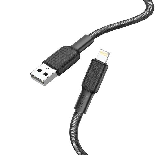HOCO cable USB A to Lightning 2,4A X69 1 m fekete fehér