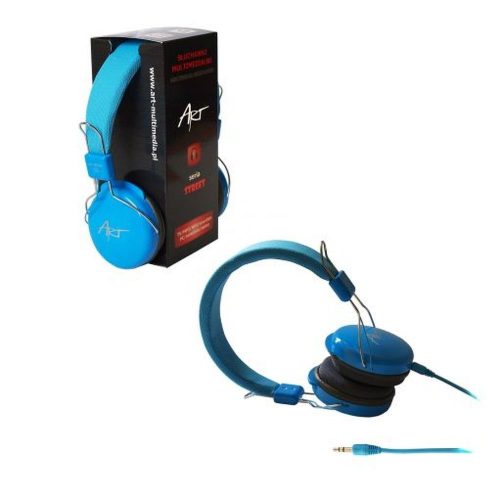ART vezetékes fejhallgató Jack 3,5 mm-es mikrofonnal AP-60B kék