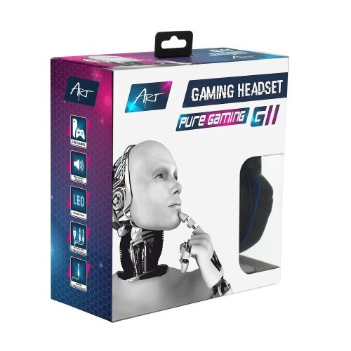 Wire headphones Jack 3,5 mm / USB A Art gaming G11 black
