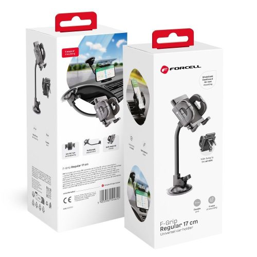 CELL F-GRIP Regular 17 cm autós tartó szélvédőre / műszerfalra / légbefúvó rácsra fekete