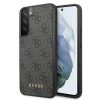 GUESS tok SAMSUNG S22 készülékhez GUHCS22SG4GFGR (4G Metal arany Logo) szürke