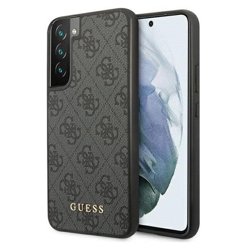GUESS tok SAMSUNG S22 készülékhez GUHCS22SG4GFGR (4G Metal arany Logo) szürke