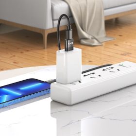 Adapter OTG USB A to USB C Hoco UA17 black