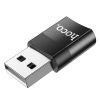 Adapter OTG USB A to USB C Hoco UA17 black