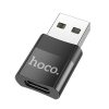Adapter OTG USB A to USB C Hoco UA17 black