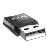 Adapter OTG USB A to USB C Hoco UA17 black