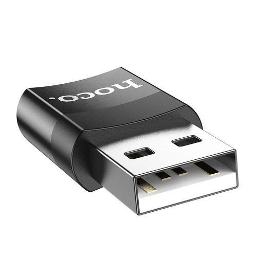 Adapter OTG USB A to USB C Hoco UA17 black