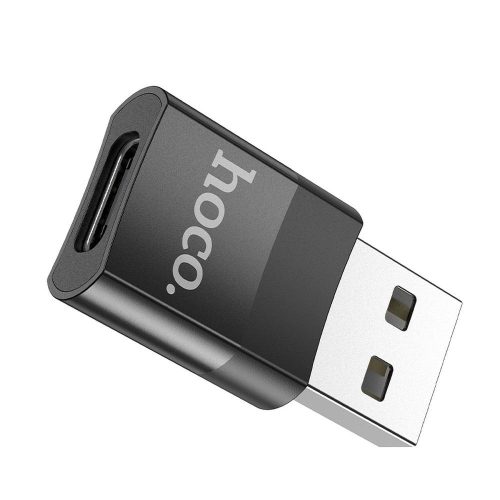 Adapter OTG USB A to USB C Hoco UA17 black