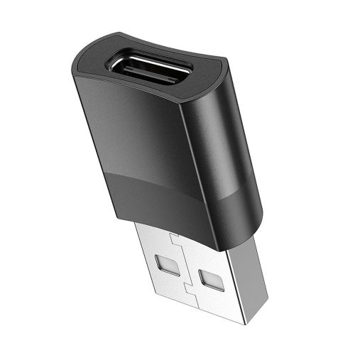 Adapter OTG USB A to USB C Hoco UA17 black
