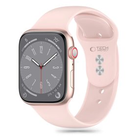   TECH-PROTECT szilikon tok Apple Watch 8/9/10/11/SE készülékhez (40/41/42 MM) világos rózsaszín
