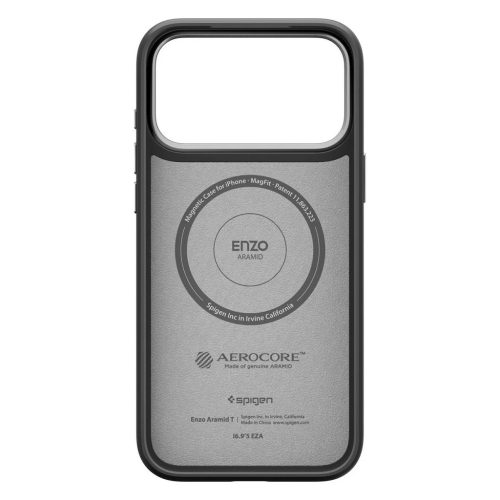 SPIGEN ENZO ARAMID "T" MAG MAGSAFE iPhone 17 Pro Max készülékhez tok fekete/ezüst