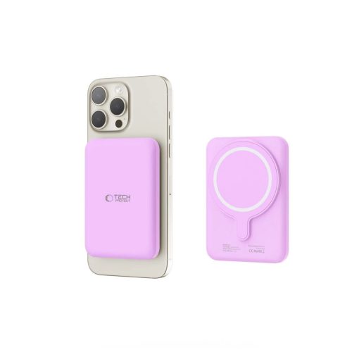 TECH-PROTECT PB10 LIFEMAG MagSafe töltőbank 5000mAh lila