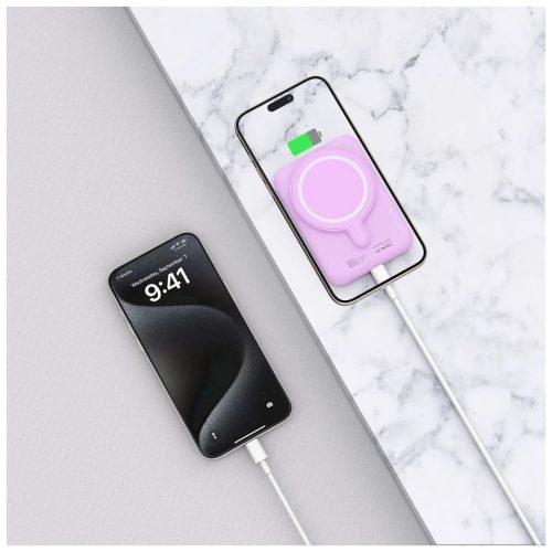 TECH-PROTECT PB10 LIFEMAG MagSafe töltőbank 5000mAh lila