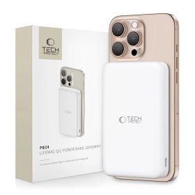   TECH-PROTECT PB24 LIFEMAG QI2 MAGSAFE töltőbank 10000MAH fehér