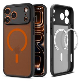   SPIGEN ULTRA HYBRID MAG MAGSAFE iPhone 17 Pro Max készülékhez tok – FROST – fekete/narancs