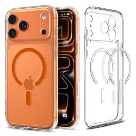   SPIGEN ULTRA HYBRID MAG MAGSAFE iPhone 17 Pro Max készülékhez tok, áttetsző/narancssárga