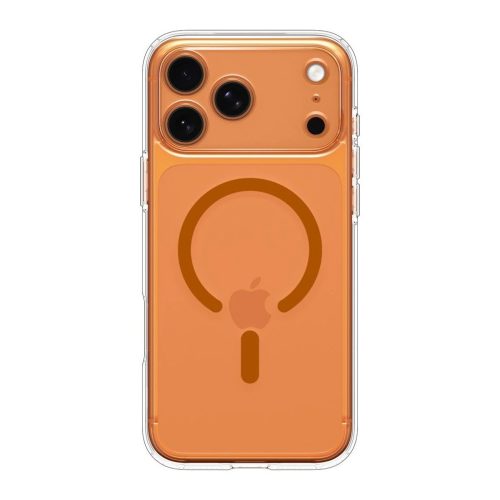 SPIGEN ULTRA HYBRID MAG MAGSAFE iPhone 17 Pro Max készülékhez tok, áttetsző/narancssárga