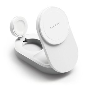   RINGKE QI2.2 25W 3IN1 mágneses MagSafe vezeték nélküli összecsukható töltő fehér