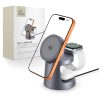 TECH-PROTECT QI2.2-25W-A48 3IN1 MAGNETIC MAGSAFE vezeték nélküli töltő sötétszürke