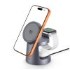 TECH-PROTECT QI2.2-25W-A48 3IN1 MAGNETIC MAGSAFE vezeték nélküli töltő sötétszürke
