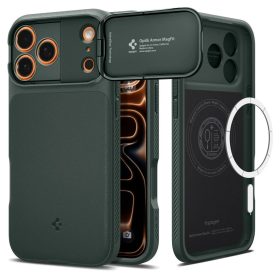   SPIGEN Optik Armor Mag MagSafe tok iPhone 17 Pro Max készülékhez, mélyzöld