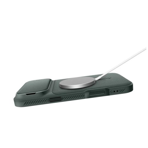 SPIGEN Optik Armor Mag MagSafe tok iPhone 17 Pro Max készülékhez, mélyzöld