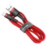 BASEUS kábel USB A - Lightning 2,4A Cafule CALKLF-A09 0,5 m piros fekete