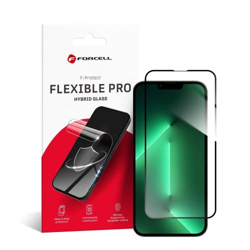cell Rugalmas Nano üveg 5D  iPhone 13/13 Pro/14/16e fekete
