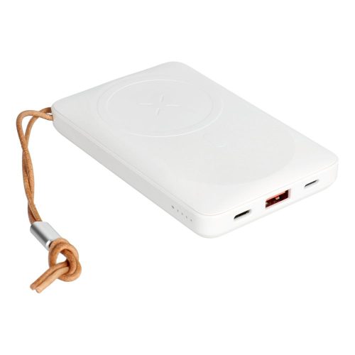 VEGER powerbank 10000 mAh vezeték nélküli töltéssel kompatibilis MagSafe PD QC3.0 2A 20W MagOn (VP1151 / W1151) fehér