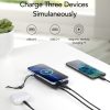 VEGER powerbank 10000 mAh vezeték nélküli töltéssel kompatibilis MagSafe PD QC3.0 2A 20W MagOn (VP1151 / W1151) fehér