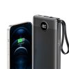 VEGER powerbank 10000 mAh beépített kábelekkel Micro USB / Type C / Lightning C10 (W1116) fekete