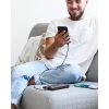 VEGER powerbank 10000 mAh beépített kábelekkel Micro USB / Type C / Lightning C10 (W1116) fekete