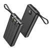 Powerbank Veger C20 (W2047 / W2059) 20000 mAh with built-in Micro-USB cables / Type C / Lightning black