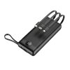 Powerbank Veger C20 (W2047 / W2059) 20000 mAh with built-in Micro-USB cables / Type C / Lightning black