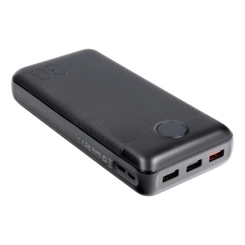 VEGER powerbank 30000 mAh PD QC3.0 3A 20W L30 (W3008PD) fekete