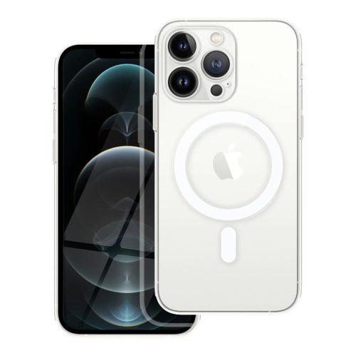 CLEAR MAG COVER tok kameravédelemmel, MagSafe kompatibilis, IPHONE 12 Pro számára, átlátszó