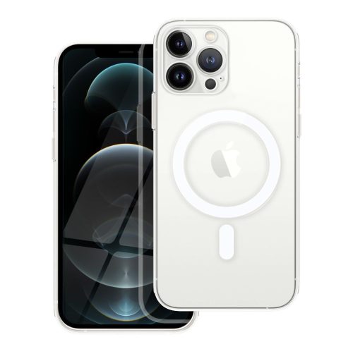 CLEAR MAG COVER tok kameravédelemmel, MagSafe kompatibilis, IPHONE 12 Pro Max készülékhez átlátszó
