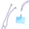 SWING (6mm) telefon pánt, telefon medál állítható hosszúsággal / zsinórhossz 165cm (max 82.5cm a hurokban) / vállon vagy nyakon hordható - fehér - lila