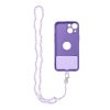 CRYSTAL DIAMOND Telefon pánt, Telefon medál / zsinór hossza 74 cm (37 cm a hurokban) / nyakon - lila
