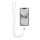 CRYSTAL DIAMOND telefon pánt, telefon medál / zsinór hossza 74 cm (37 cm a hurokban) / nyakban - fehér