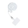 CRYSTAL DIAMOND telefon pánt, telefon medál / zsinór hossza 74 cm (37 cm a hurokban) / nyakban - fehér